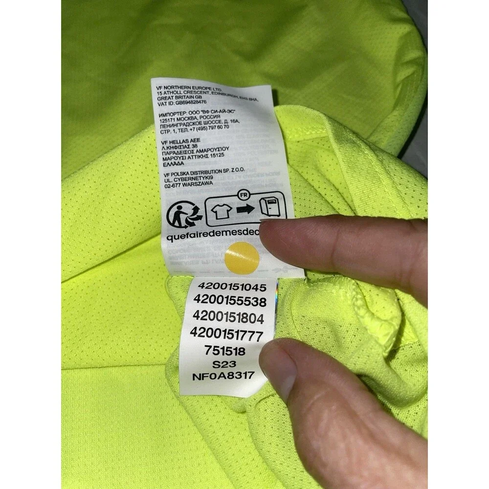 The North Face FlashDry Mesh Performance Tee Mens S LED Yellow NWT